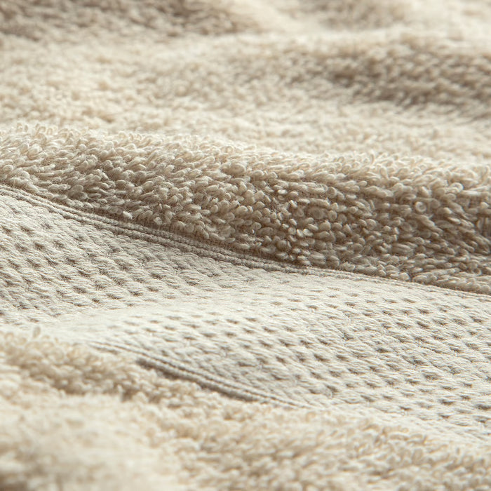Close-up of IKEA VITBACKEN cotton bath towel showing soft, textured and absorbent terry weave