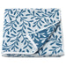 IKEA VITBACKEN blue white leaf pattern cotton bath towel folded 76x150cm #10654080