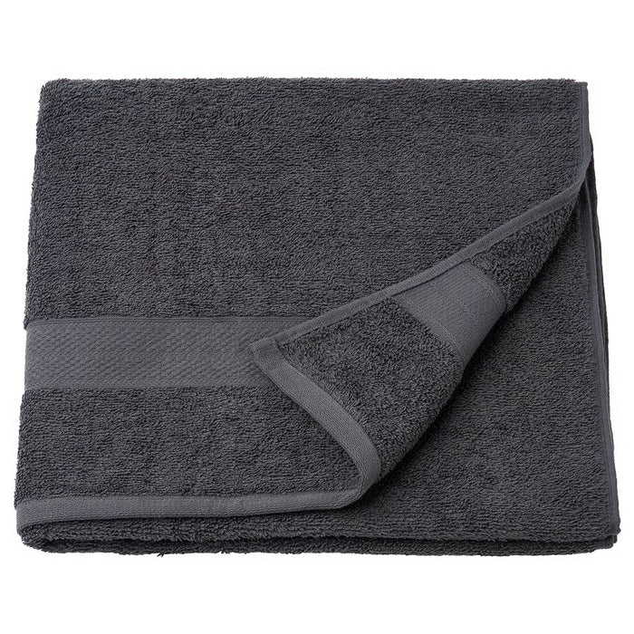 IKEA VITBACKEN grey bath towel 70x140 cm folded, thick cotton terry texture #30654084