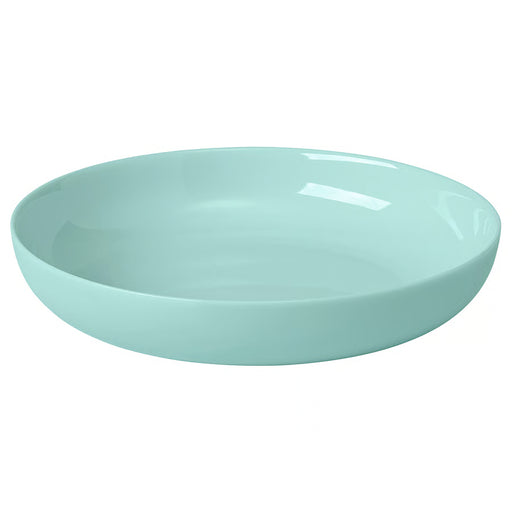 IKEA VITBLECKA turquoise tempered glass plate 21cm top view on white background #60623840