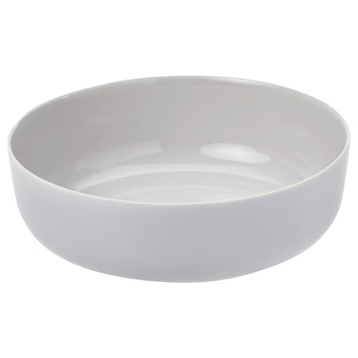  IKEA VITBLECKA light grey opal glass serving bowl 22cm smooth round design plain background #30610090