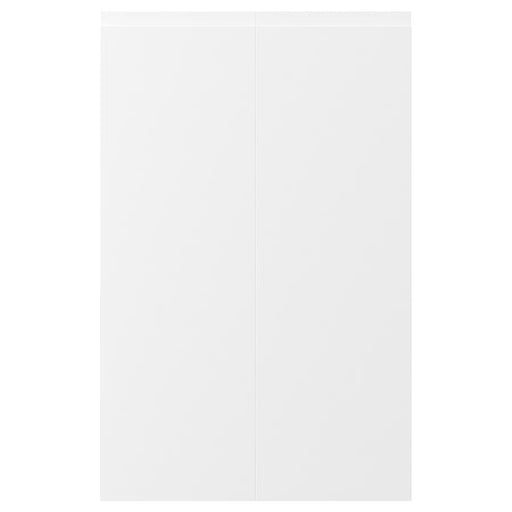 IKEA VOXTORP 2-piece corner base cabinet door set right-hand matt white front view integrated handle #30281999