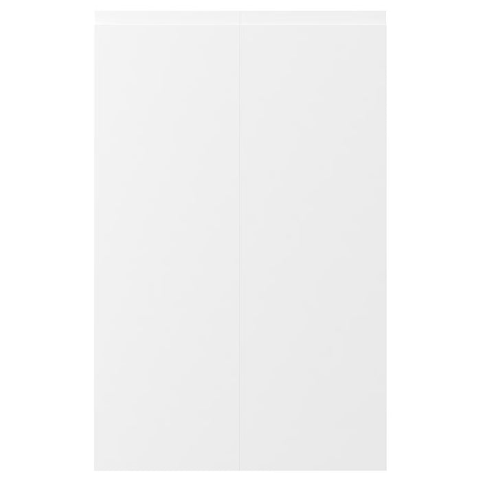 IKEA VOXTORP 2-piece corner base cabinet door set right-hand matt white front view integrated handle #30281999