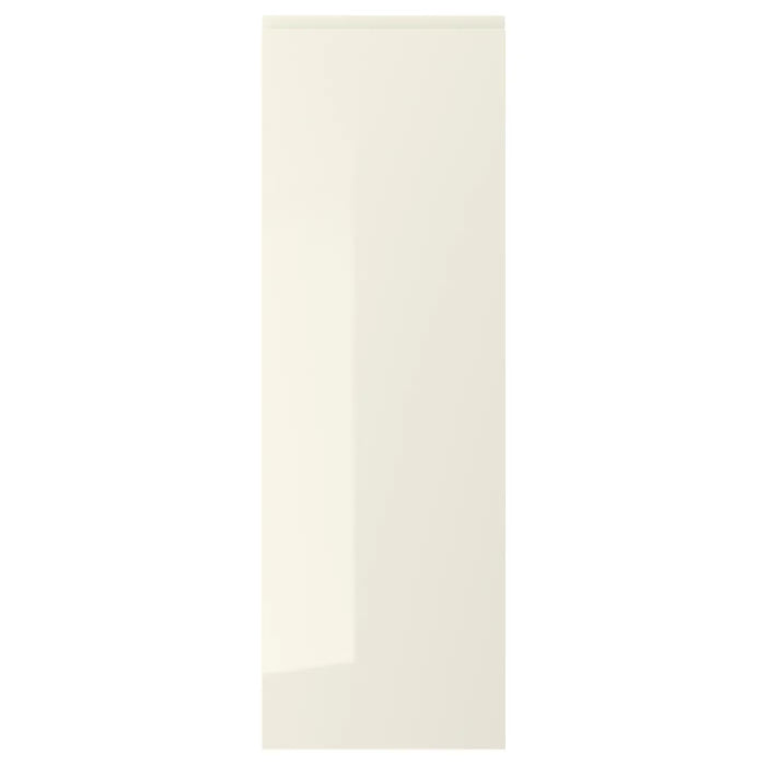 IKEA VOXTORP high-gloss light beige kitchen door 40x120cm front view integrated handle METOD #30321212