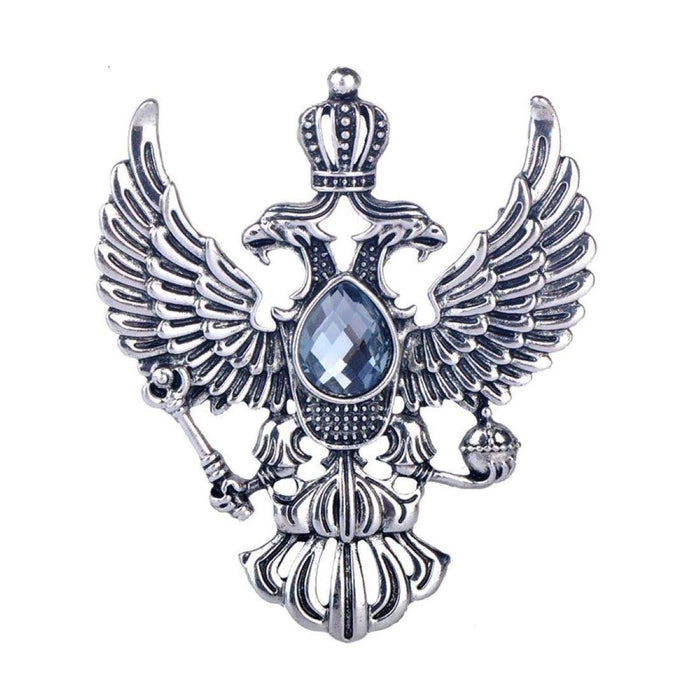 Digital Shoppy High-end Retro Wing Metal Pins and Brooches Vintage Double-Headed Eagle Badge Brooch Punk Crown Suit Lapel Pin Men Accessories--FREE SHIPPING - digitalshoppy.in
