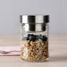 The clear glass jar with removable insert from IKEA is a space-saving storage solution for pantry items such as spices and herbs 70497209