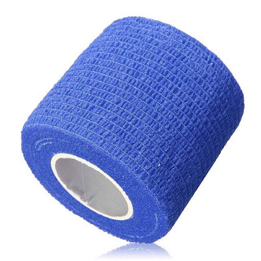 A self-adhesive finger joint support wrap, unrolled and ready for use to prevent and recover from injuries.