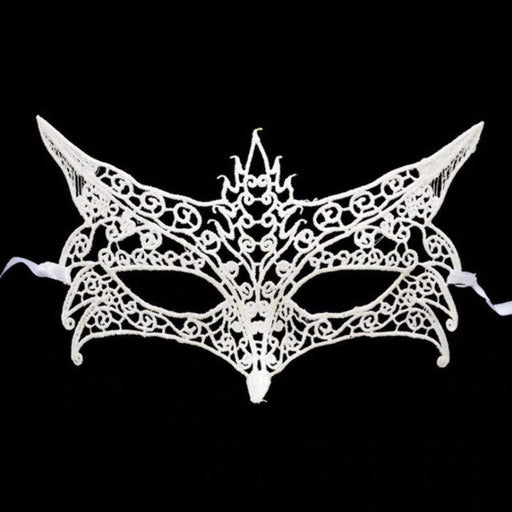 Digital Shoppy Lace Party Mask for Carnival Halloween Masquerade Half Face Ball Party Masks (White)--FREE SHIPPING - digitalshoppy.in