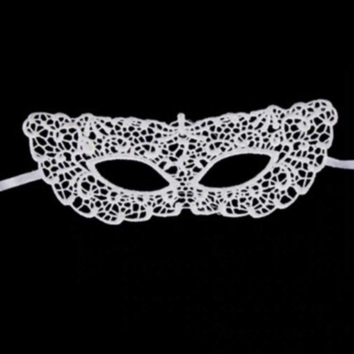 Digital Shoppy Lace Party Mask for Carnival Halloween Masquerade Half Face Ball Party Masks (WHITE )-FREE SHIPPING - digitalshoppy.in
