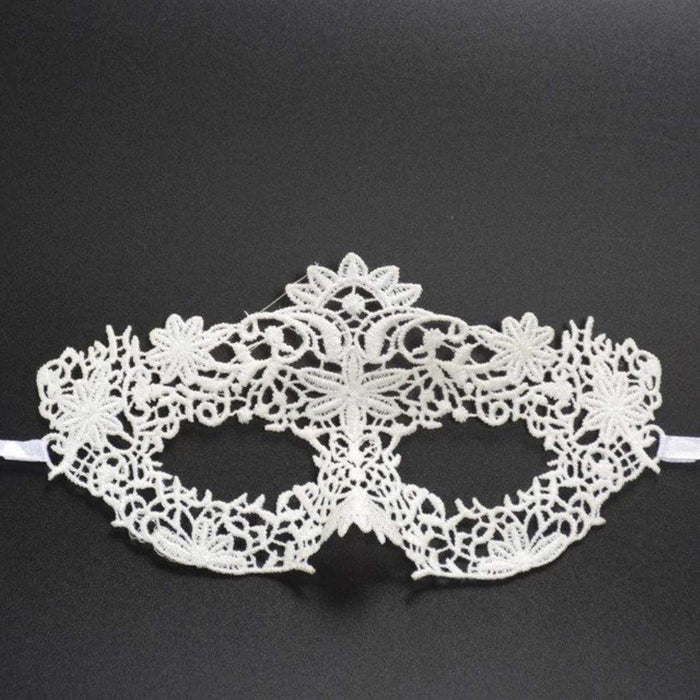 Digital Shoppy Lace Party Mask for Carnival Halloween Masquerade Half Face Ball Party Masks (White)--FREE SHIPPING - digitalshoppy.in
