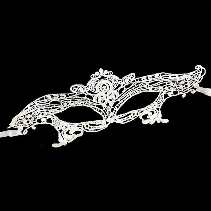 Digital Shoppy Lace Party Mask for Carnival Halloween Masquerade Half Face Ball Party Masks(WHITE)--FREE SHIPPING - digitalshoppy.in