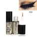 Professional Makeup Liquid Glitter Eyeliner: A swatch of the eyeliner on a model's hand, showcasing the glitter and shine.