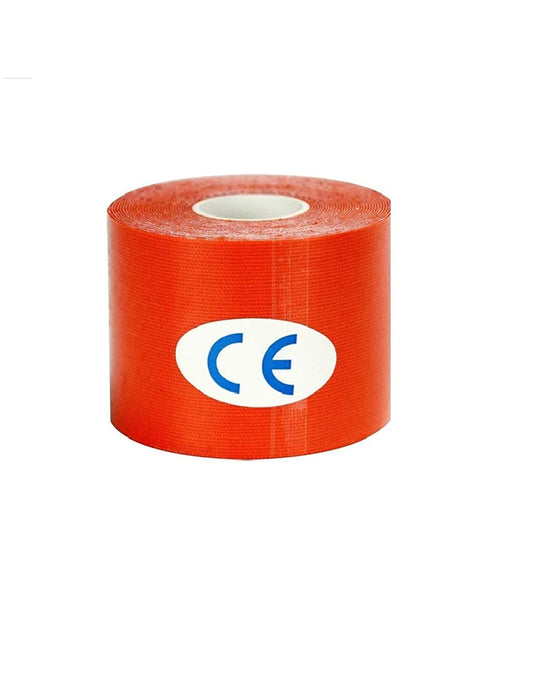 Sports kinesiology tape roll for athletic performance and injury prevention with a close-up view.