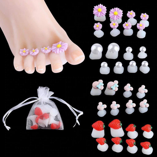 Digital Shoppy  Silicone Toe Separators Foot Toe Spacers Daisy Flower Sunflower Water drop Pedicure Foot Toe Nail Art Tool --FREE SHIPPING - digitalshoppy.in