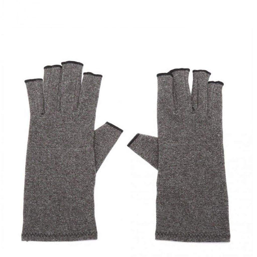 A close-up of Pair Open Fingers Compression Gloves, highlighting their targeted compression for pain relief and improved hand function.