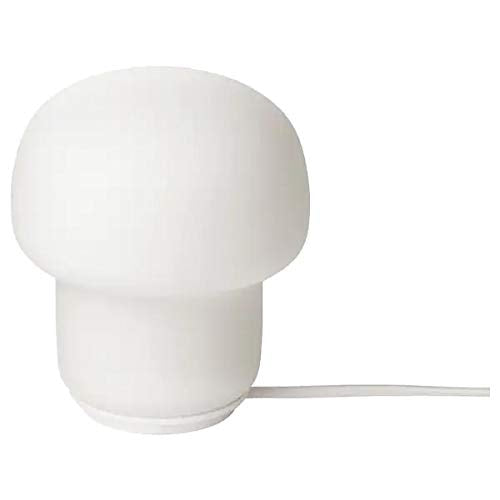 Ikea TOKABO Table lamp, Glass Opal White (Max.: 4.4 W (4 W) Shade Width: 13 cm (5") Height: 15 cm (6") Base Diameter: 8 cm (3") Cord Length: 200 cm (6 ' 7")) - digitalshoppy.in