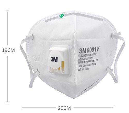 The comfortable design of the 3M 9001V Particulate Respirator Mask, ideal for extended wear.