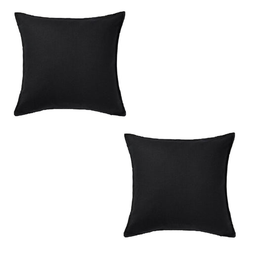 A cushion covers in soft blackfabric with a textured surface, suitable for adding a cozy touch to your sofa or bed10443592
