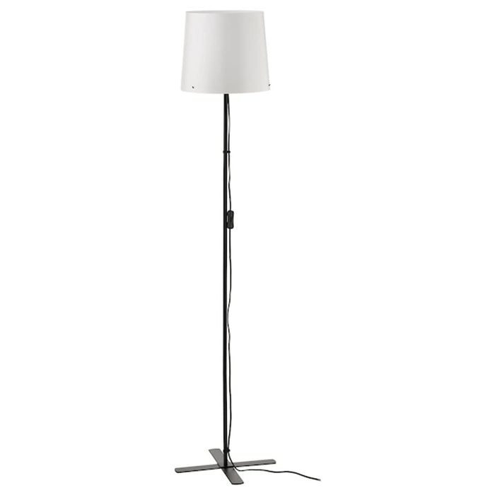 Digital Shoppy IKEA Floor lamp, Black/White, 150 cm (59 ") with LED Bulb E27 Globe Opal White