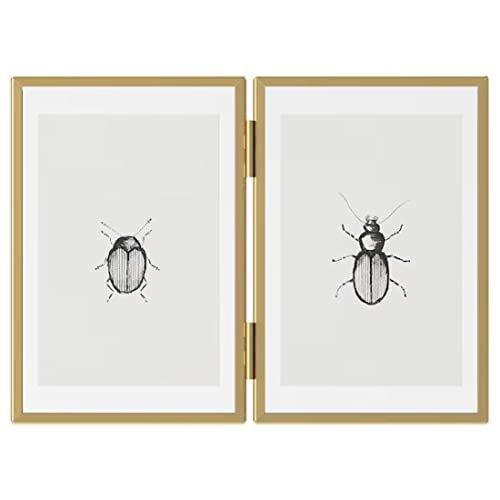 Gold-coloured IKEA frame with a nature photograph inside 80470921
