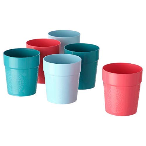 IKEA Mug/Tumbler, Polypropylene Plastic, Mixed Colours, 29 cl (10 oz) - 6 Pack - digitalshoppy.in