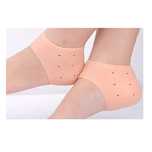 Digital Shoppy Foot Care Products Medical Cracked Silicone Care Heel Cover Cushion Anti-slip Maintenance Foot Heel Protect Feet Care 1Pair(skin colour)