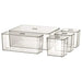 Digital Shoppy  IKEA Box with Lid - Set of 5 (Smoked), A set of five smoked boxes with lids, made by IKEA. The boxes are made of durable plastic and can be used for storage in a variety of settings.  30400271