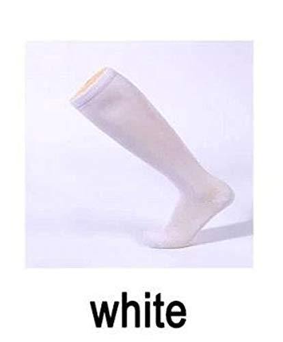 Digital Shoppy Unisex Medical Compression Socks Women Men Pressure Varicose Veins Leg Relief Pain Knee High Stockings Socks 1Pair (White, S/M)