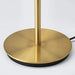 IKEA Lamp Base, Brass-Colour, 30 cm (12") with Lamp Shade, White and LED Bulb Globe Opal Whit - digitalshoppy.in