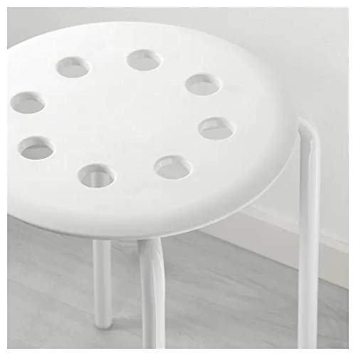 Ikea Marius Stool, Lightweight and flexible IKEA Marius Stool 45 cm in white, a perfect solution for small spaces.  - digitalshoppy.in