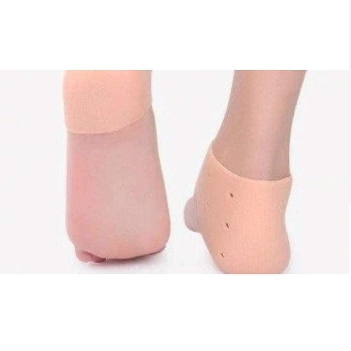 Digital Shoppy Foot Care Products Medical Cracked Silicone Care Heel Cover Cushion Anti-slip Maintenance Foot Heel Protect Feet Care 1Pair(skin colour)