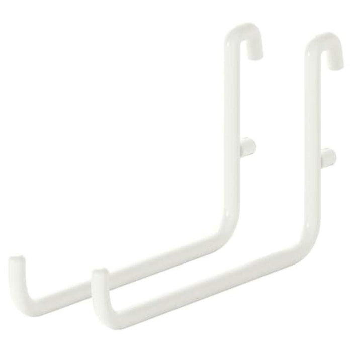A metal pegboard hook with a plastic coating for protection against scratching.  303.356.19