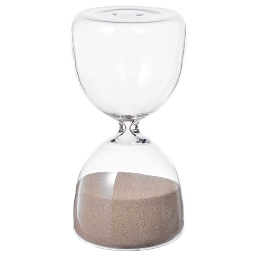 Decorative hourglass with rainbow-colored sand in a glass frame - adds a pop of color to your space.