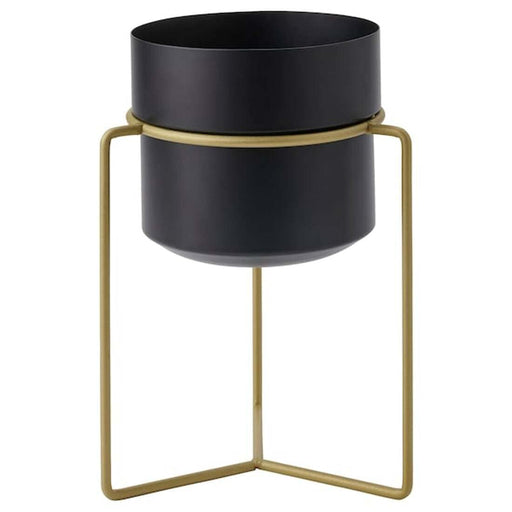 Digital Shoppy IKEA Plant Pot with Stand, Brass-Color 15 cm, price, online, decorative plant pot 60496861