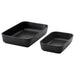 Digital Shoppy IKEA Oven/Serving Dish Set of 2, serving dish online, serving dish price, serving dish for dining , serving dish with lid Dark Grey 80464430