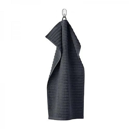 A soft, grey Ikea hand towel with a textured pattern 70468706