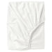 A white fitted sheet with elastic edges, made of soft and durable material, perfect for a comfortable night's sleep 60342722