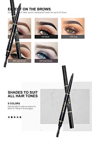 Digital Shoppy Lameila Natural Long Lasting Waterproof Eyebrow Pencil set 4 colors And Eyebrow Razors - 3pcs