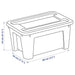 An Ikea polypropylene plastic box with a lid for keeping belongings safe and organized.