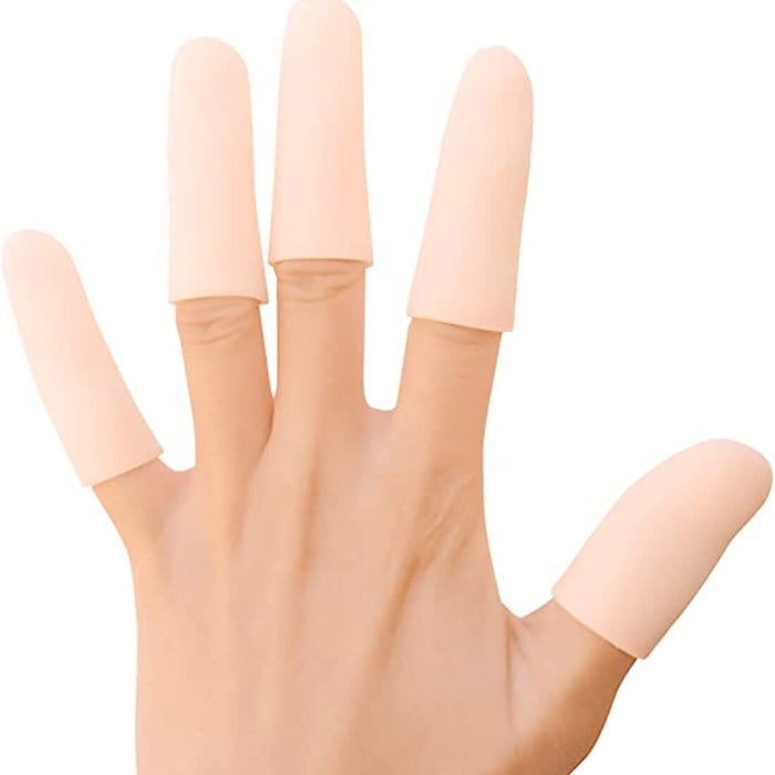 A pair of barbecue gloves designed for finger protection during high temperature grilling.