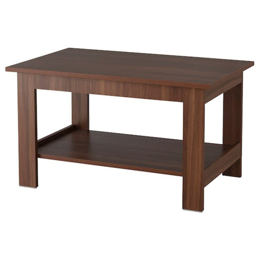 A medium brown IKEA coffee table with a sleek modern design and ample storage space. 20500407