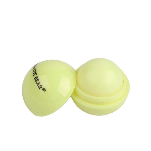  Digital Shoppy Romantic Bear Cute Ball Shaped Deep Moisturizing Long-Lasting Fruit Flavour Lip Balm Lipstick (Fresh Lemon)