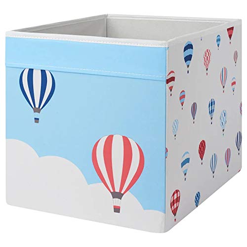 A collapsible IKEA polyester box, ideal for saving space when not in use  80490090