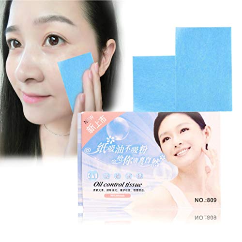 50-sheet pack of Aloe Vera Absorption Film Tissues for makeup blotting and oil control.