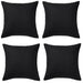 A cushion covers in soft blackfabric with a textured surface, suitable for adding a cozy touch to your sofa or bed-10443592