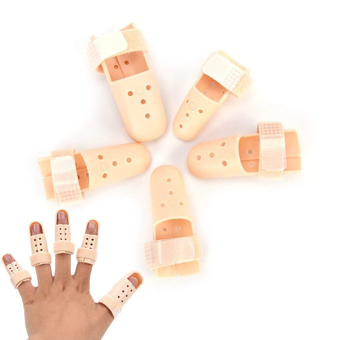 "Adjustable finger splint for pain relief and support after hand surgery, promotes healthy healing"