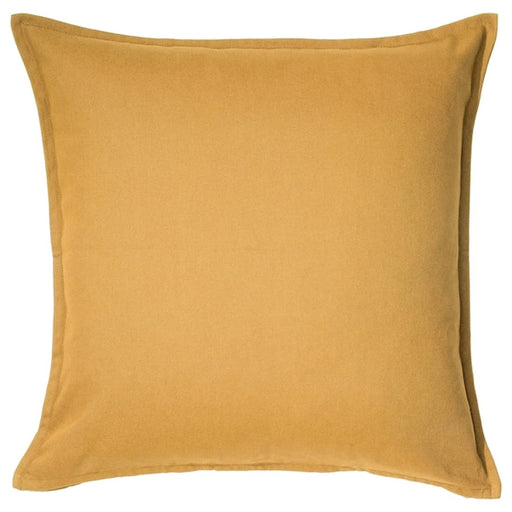 A simple yet elegant cushion cover in solid Yellow, crafted from a durable and easy-to-clean material-00395822