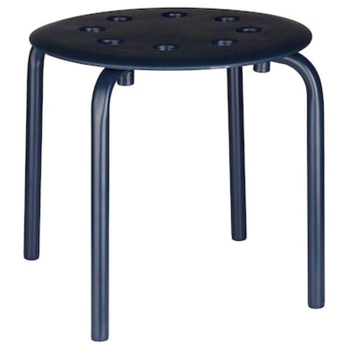 digital shoppy ikea stool , An angled view of a 30 cm stool from IKEA, with a white circular seat and four sleek, black metal legs. 30415809