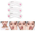 Easy-to-use eyebrow stencil set featuring three different styles.