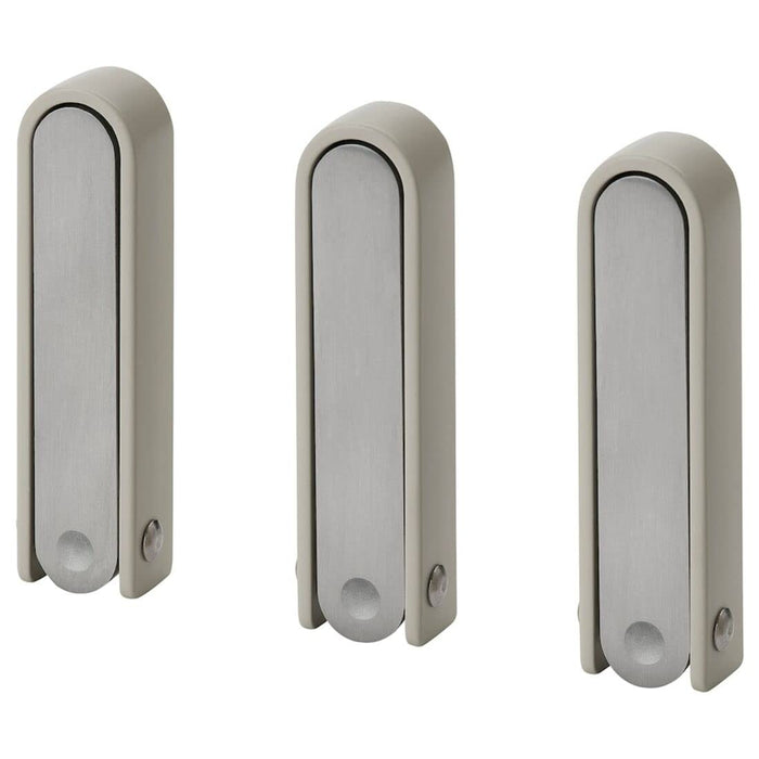 Foldable hook from IKEA in aluminum and beige for versatile storage 90503596